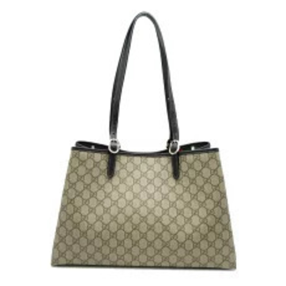 Gucci Beige Bag Tote GG Canvas Emblem